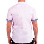 Galileo Square Short Sleeve Dress Shirt // Pink (M)