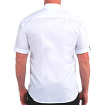 Galileo Diamond Short Sleeve Dress Shirt // White (S)