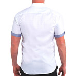 Galileo Diamond Short Sleeve Dress Shirt // White (S)