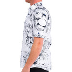 Galileo Lion Short Sleeve Dress Shirt // White (S)