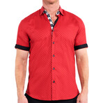 Galileo Square Button Up Shirt // Red (L)