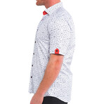 Galileo Geometric Button Up Shirt // White (XL)