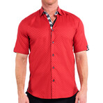 Galileo Square Button Up Shirt // Red (M)