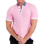 Short Sleeve Polo Shirt // Pink (S)