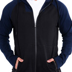 Hoodie // Blue + Black (L)