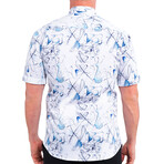 Galileo Scribble Short Sleeve Dress Shirt // White (S)