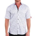 Galileo Geometric Button Up Shirt // White (M)