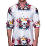 Fibonacci Skull King Dress Shirt // White (2XL)