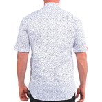 Galileo Geometric Button Up Shirt // White (S)