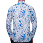 Fibonacci Scribble Dress Shirt // White (2XL)