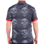 Galileo Skull Button Up Shirt // White (2XL)