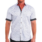 Galileo Geometric Button Up Shirt // White (2XL)