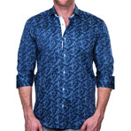 Einstein Scattered Dress Shirt // Blue (L)