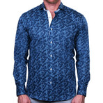 Einstein Scattered Dress Shirt // Blue (L)