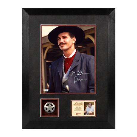 Val Kilmer // Tombstone // Autographed + Framed Doc Holliday Photo + Deputy Badge