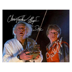 Michael J. Fox + Christopher Lloyd // Autographed Back to the Future Marty McFly + Doc Brown Controls Photo