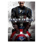 Chris Evans + Dominic Cooper // Autographed Captain America: The First Avenger Original Movie Poster