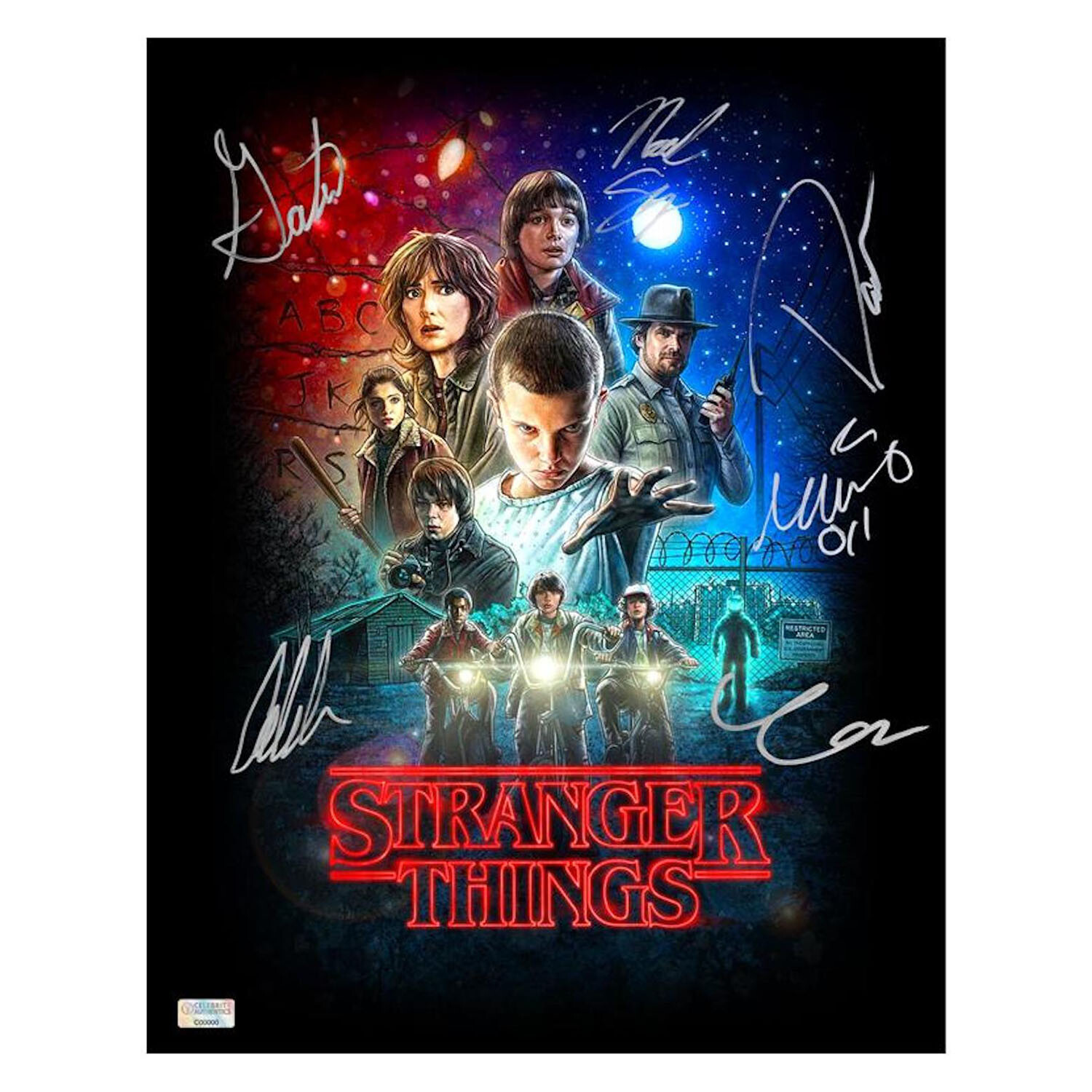 Stranger Things Autographed Poster