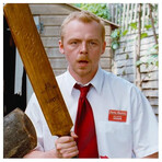 Simon Pegg // Autographed Shaun of the Dead J. Salter + Son Officially Licensed Cricket Bat