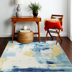 Noemi // Ivory + Blue (2'6" X 8' (Runner Rug))