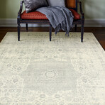 Fanny // Ivory + Silver (2'6" X 8' (Runner Rug))
