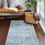 Noelle // Ivory + Blue (2'6" X 8' (Runner Rug))