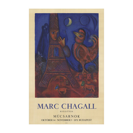 Marc Chagall // Good Morning Paris // 1972 Lithograph