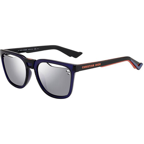Men's DIORB241S-0PJP-DC Sunglasses // Indigo + Silver Mirror