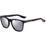 Men's DIORB241S-0PJP-DC Sunglasses // Indigo + Silver Mirror