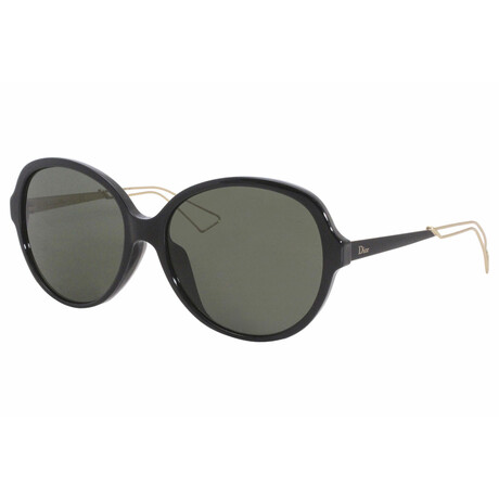 Women's CONFIDENTK-0QFE-X1 Sunglasses // Black + Gold + Gray