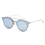 Men's COMPOS10S-06LB-A4 Sunglasses // Silver + Blue Mirror