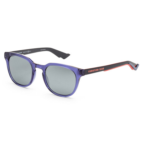 Men's B242S-0PJP-T4-51 Sunglasses // Blue + Black + Silver Mirror