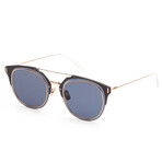 Men's COMPO1FS-0DDB-A9 Sunglasses // Black + Copper + Blue Mirror