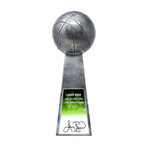 Larry Bird // Signed Basketball Champion 14" Replica Silver Trophy // Celtics