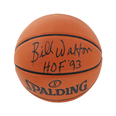 Bill Walton // Signed Spalding Game Series Replica NBA Basketball // "HOF'93" Inscription