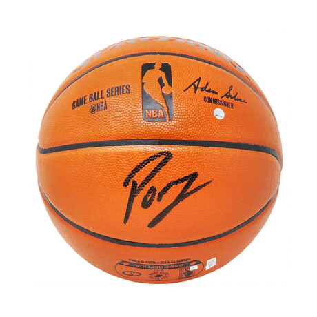 Kristaps Porzingis // Signed Spalding Game Series Replica NBA Basketball