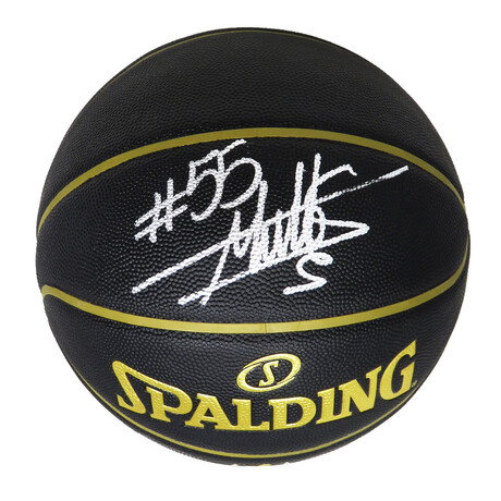 Dikembe Mutombo // Signed Spalding Elevation Black NBA Basketball