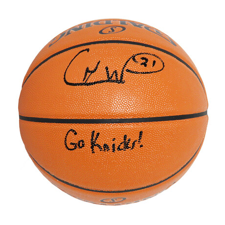 Charlie Ward // Signed Spalding Game Series Replica NBA Basketball // "Go Knicks" Inscription