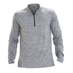 Interval 1/4 Zip Active Pullover // Gray (M)