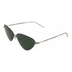 Balenciaga // Unisex Cat Eye Sunglasses // Ruthenium + Green