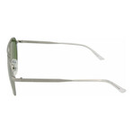 Balenciaga // Unisex Aviator Sunglasses // Ruthenium + Green