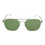 Balenciaga // Unisex Aviator Sunglasses // Ruthenium + Green