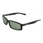 Balenciaga // Unisex Square Sunglasses // Black + Light Gray