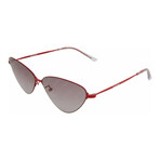 Balenciaga // Unisex Cat Eye Sunglasses // Red + Brown