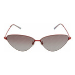 Balenciaga // Unisex Cat Eye Sunglasses // Red + Brown