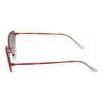 Balenciaga // Unisex Cat Eye Sunglasses // Red + Brown