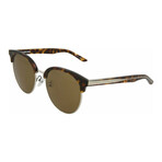 Balenciaga // Unisex Round Sunglasses // Havana + Brown