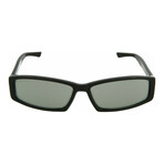 Balenciaga // Unisex Square Sunglasses // Black + Light Gray