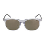 Montblanc // Men's Square Sunglasses // Crystal + White