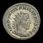 Roman Imperial Silver Antoninianus // Emperor Philip I. 3rd Century A.D.